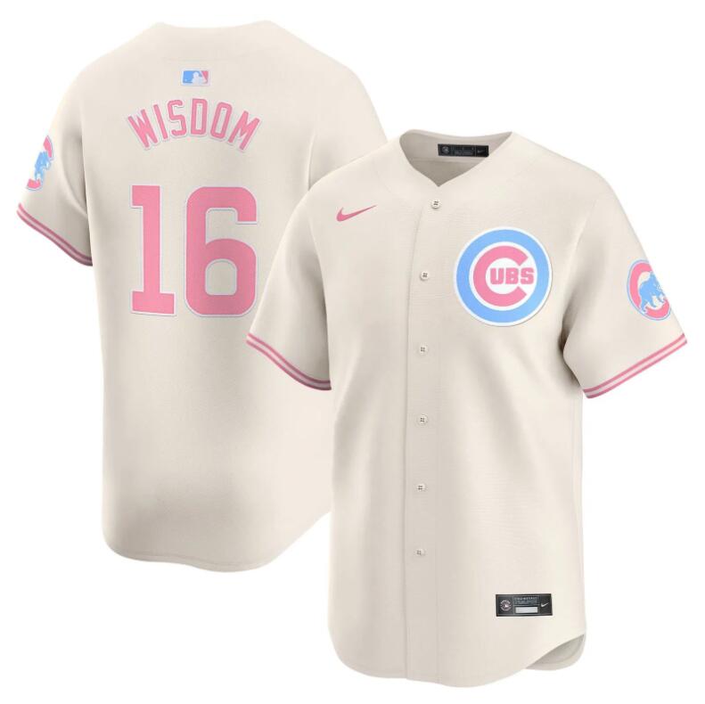 Men Chicago Cubs #16 Wisdom cream 2024 Nike MLB jersey->indianapolis colts->NFL Jersey